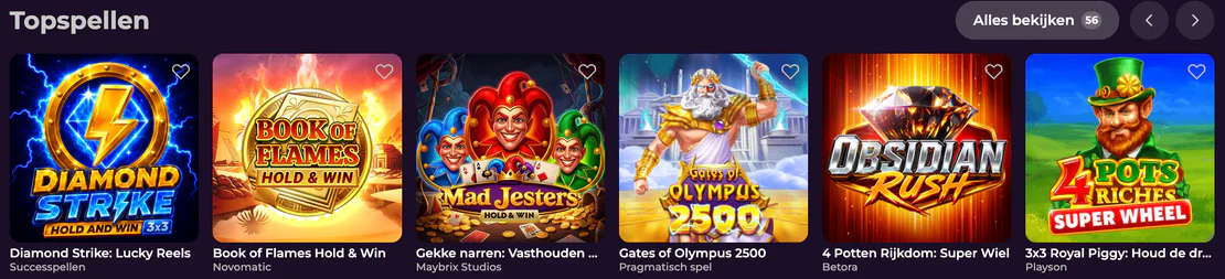 Populaire casinospellen en gokkasten spelen bij ZumoSpin Casino